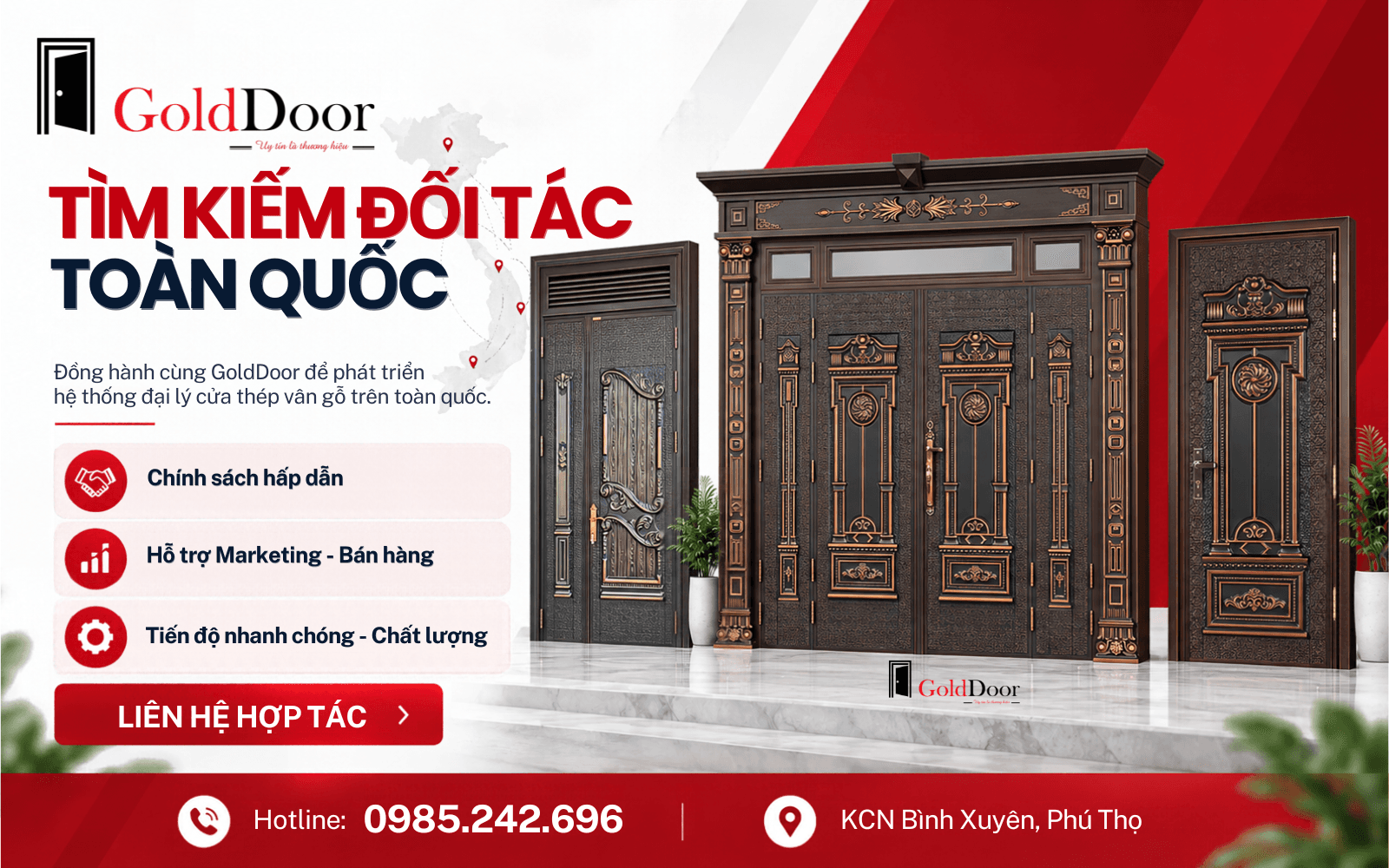 Tìm kiếm đối tác GoldDoor